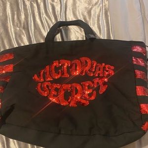 Victoria’s Secret red sequins lips tote